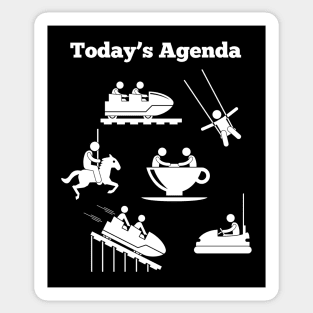 Lispe Amusement Park Rides Today's Agenda Sticker